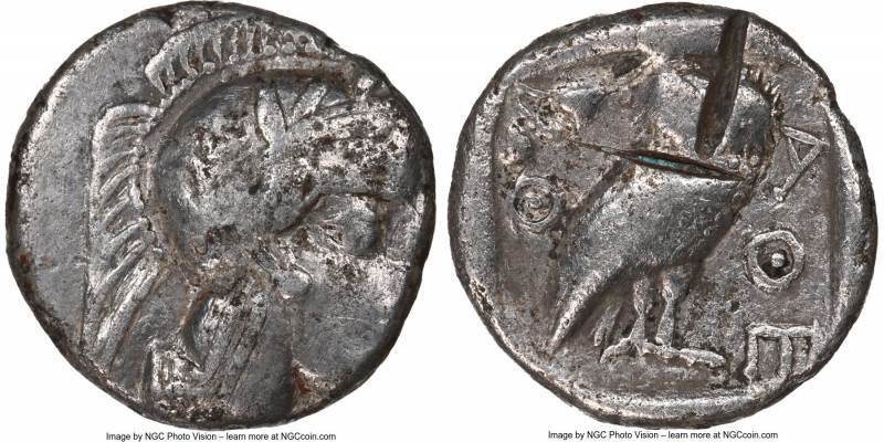 PHILISTIA. Gaza. Ca. mid 5th century-333 BC. AR drachm (15mm, 3.00 gm, 9h). NGC ...