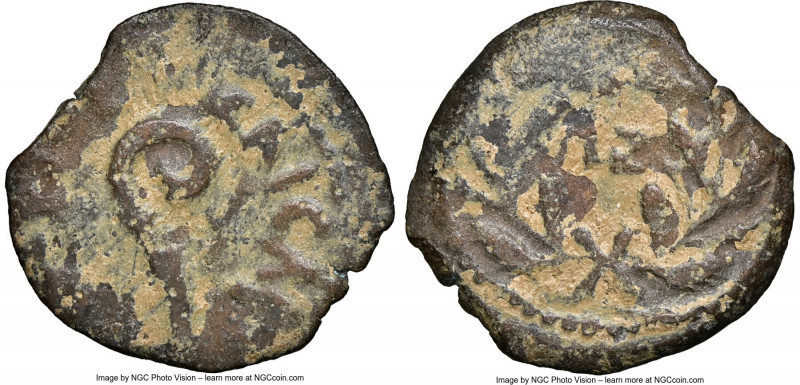 JUDAEA. Roman Procurators. Pontius Pilate (AD 26-36). AE prutah (14mm, 11h). NGC...