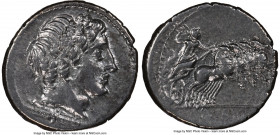 C. Gargilius, Ogulnius, and M. Vergilius (ca. 86 BC). AR denarius (19mm, 3.83 gm, 7h). NGC Choice XF 5/5 - 3/5. Rome. Laureate head of Apollo right; t...