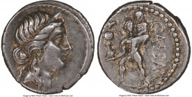 Julius Caesar, as Dictator (49-44 BC). AR denarius (17mm, 3.83 gm, 6h). NGC Choice VF 5/5 - 4/5. Military mint traveling with Caesar in North Africa, ...