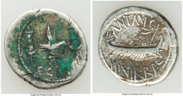 Marc Antony, as Triumvir and Imperator (43-31 BC). AR denarius (20mm, 3.75 gm, 9h). Choice Fine. Legionary issue, mint traveling with Antony in Greece...