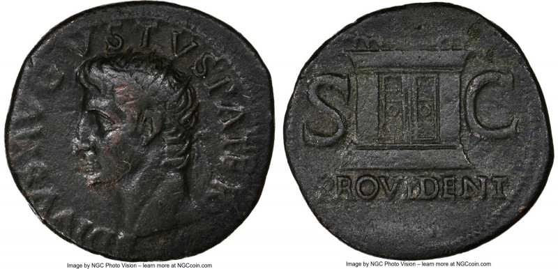 Divus Augustus (27 BC-AD 14). AE as (29mm, 10.85 gm, 6h). NGC Choice VF 4/5 - 4/...