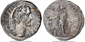 Antoninus Pius (AD 138-161). AR denarius (18mm, 3.71 gm, 12h). NGC Choice XF 5/5 - 5/5. Rome, AD 148-149. ANTONINVS AVG-PIVS P P TR P XII, laureate he...