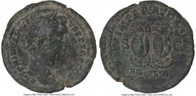 Antoninus Pius (AD 138-161). AE as (28mm, 11.54 gm, 11h). NGC Choice XF 5/5 - 2/5. Rome, AD 143-144. ANTONINVS AVG PIVS P P TR P COS III, laureate hea...