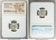 Diva Faustina Senior (AD 138-140/1). AR denarius (17mm, 6h). NGC Choice XF. Rome, AD 140-141. DIVA-FAVSTINA, draped bust of Diva Faustina right, hair ...