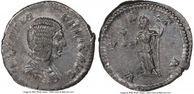 Julia Domna (AD 193-217). AR denarius (18mm, 3.11 gm, 6h). NGC Choice AU 5/5 - 4/5. Rome, AD 211-217. IVLIA PIA-FELIX AVG, draped bust of Julia Domna ...