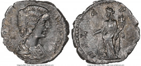 Julia Domna (AD 193-217). AR denarius (17mm, 3.22 gm, 6h). NGC Choice AU 4/5 - 4/5. Rome, ca. AD 196-211, IVLIA-AVGVSTA, draped bust of Julia Domna ri...