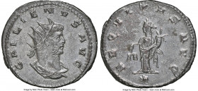 Gallienus, Joint Reign (AD 253-268). BI antoninianus (21mm, 6h). NGC AU, Silvering. Antioch. GALLIENVS AVG, radiate, draped, and cuirassed bust of Gal...