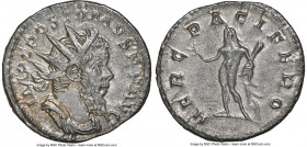 Postumus, Romano-Gallic Empire (AD 260-269). BI antoninianus. NGC Choice AU. Lugdunum. IMP C POSTVMVS P F AVG, radiate, draped and cuirassed bust of P...