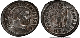 Maximian, First Reign (AD 286-310), as Senior Augustus. AE follis or BI nummus (27mm, 10.81 gm, 11h). NGC Choice AU 4/5 - 4/5, Silvering. Heraclea, 1s...