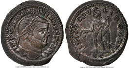 Maximian, First Reign (AD 286-310), as Senior Augustus. AE follis or BI nummus (29mm, 9.15 gm, 11h). NGC AU 5/5 - 4/5. Cyzicus, 5th officina, ca. AD 2...