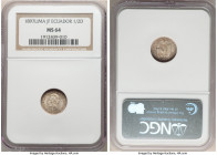 Republic 1/2 Decimo 1897 LM-JF MS64 NGC, Lima mint, KM55.1. Brown-orange toned with underlying luster. 

HID09801242017

© 2022 Heritage Auctions ...