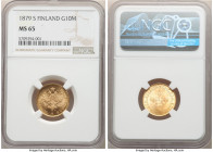 Russian Duchy. Alexander III gold 10 Markkaa 1879-S MS65 NGC, Helsinki mint, KM8.2. 

HID09801242017

© 2022 Heritage Auctions | All Rights Reserv...
