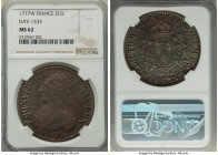 Louis XVI Ecu 1777-W MS62 NGC, Lille mint, KM564.16, Dav-1333. 

HID09801242017

© 2022 Heritage Auctions | All Rights Reserved