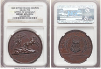 Napoleon bronze "Battle of Marengo" Medal 1800-Dated MS63 Brown NGC, Julius-793, Bram-37. 41mm. By Dubois. L'ARMEE FRANCAISE / PASSE LE ST BERNARD / X...