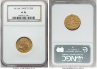 Louis XVIII gold 20 Francs 1818-A VF30 NGC, Paris mint, KM712.1. 

HID09801242017

© 2022 Heritage Auctions | All Rights Reserved