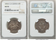 German Colony. Wilhelm II 2 Mark 1894-A AU55 NGC, Berlin mint, KM6, J-706. Mintage: 13,000. One year type. Rose-gray and blue toning. 

HID098012420...