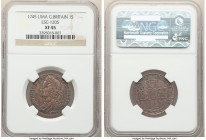 George II "Lima" Shilling 1745 XF45 NGC, KM583.2, S-3703, ESC-1205. LIMA below bust. From the "For My Daughters" Collection 

HID09801242017

© 20...