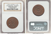 Oxfordshire. Banbury copper 1/2 Penny Token ND (1790's) MS64 Red and Brown NGC, D&H-1. RUSHER HATTER BOOKSELA * STATIONER - M BANBURY bust half right ...