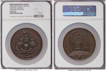 Victoria bronze "Colonial & Indian Guildhall Reception" Medal 1886 MS61 Brown NGC, BHM-3214. 76mm. By Elkington & Co. London. TO COMMEMORATED THE COLO...