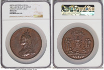 Victoria bronze "Golden Jubilee" Medal 1887 MS62 Brown NGC, Eimer-1733b, BHM-3219. Edge plain. By J.E. Boehm and F. Leighton. VICTORIA REGINA ET IMPER...