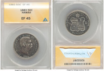 Kalakaua I 1/2 Dollar 1883 XF45 ANACS, San Francisco mint, KM6. 

HID09801242017

© 2022 Heritage Auctions | All Rights Reserved