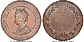 British India. Victoria bronze "Calcutta International Exhibition" Unissued Award Medal ND AU58 Brown NGC, Pudd-883.2.2. 50mm. CALCUTTA INTERNATIONAL ...