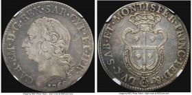 Sardinia. Carlo Emanuele III 1/2 Scudo 1768 VF25 NGC, Turin mint, KM59 (prev. C-45). From the Meduno Collection 

HID09801242017

© 2022 Heritage ...