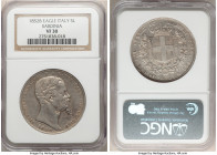 Sardinia. Vittorio Emanuele II 5 Lire 1852-B VF30 NGC, Torino mint, KM144.1. Eagle. From the Meduno Collection 

HID09801242017

© 2022 Heritage A...