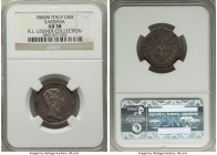 Sardinia. Vittorio Emanuele II Lira 1860-M AU58 NGC, Milan mint, KM142.3. Ex. R.L. Lissner Collection From the Meduno Collection 

HID09801242017
...