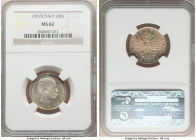 Vittorio Emanuele III Lira 1907-R MS62 NGC, Rome mint, KM32. Brilliant mint bloom with amber tone. From the Meduno Collection 

HID09801242017

© ...