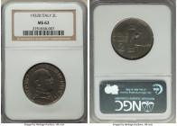 Vittorio Emanuele III 2 Lire 1932-R MS62 NGC, Rome mint, KM63. Mintage: 50. From the Meduno Collection 

HID09801242017

© 2022 Heritage Auctions ...