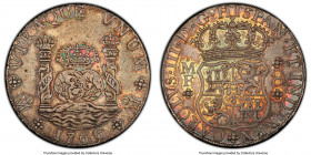 Charles III 8 Reales 1766 Mo-MF AU50 PCGS, Mexico City mint, KM105, Cal-904. Taupe-gray with undercurrent of red, yellow and green color. 

HID09801...