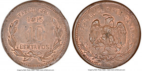 Guerrero-Taxco. Revolutionary 10 Centavos 1915 MS64 Brown NGC, KM669. Mostly brown with red in recessed areas around devices. 

HID09801242017

© ...