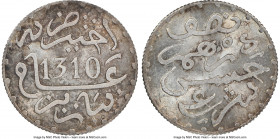 Moulay al-Hasan I 1/2 Dirham AH 1310 (1893) MS66 NGC, Paris mint, KM-Y4. 

HID09801242017

© 2022 Heritage Auctions | All Rights Reserved