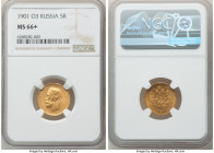 Nicholas II gold 5 Roubles 1901-ФЗ MS66+ NGC, St. Petersburg mint, KM-Y62. AGW 0.1245 oz. 

HID09801242017

© 2022 Heritage Auctions | All Rights ...