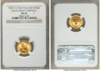 Rama IX gold "Queen Sirikit's Birthday" 150 Baht BE 2511 (1968) MS66 NGC, KM-Y88. One year type and issued for Queens 36th birthday. AGW 0.1085 oz. Fr...
