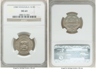 Republic 4-Piece Lot of Certified Issues NGC, 1) 12-1/2 Centimos 1948 - MS64, KM-Y30a 2) 1/4 Bolivar 1945 - MS65, Philadelphia mint, KM-Y20 3) 1/4 Bol...
