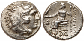Macedonian Kingdom. Alexander III, the Great, 336-323 BC. AR Drachm(16mm, 4.28g). AEF