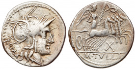 Roman Republic. M. Tullius. AR Denarius (19.92mm, 3.53g)