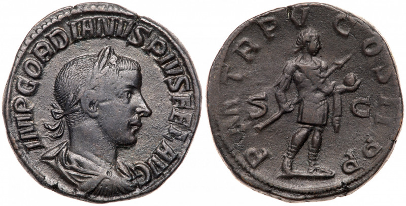 Roman Empire. Gordian III, 238-244 AD. AE Sestertius (31mm, 20.6g). Draped bust ...