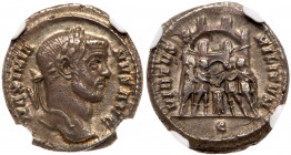 Roman Empire. Maximianus, 286-305 AD. AR Argenteus (3.53g). NGC EF