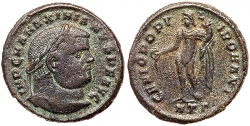 Roman Empire. Maximianus, 286-305 AD. AE Follis (26mm, 8.32g). Heraclea. Laueate...