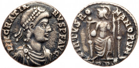 Roman Empire. Gratian, 367-383 AD. AR Siliqua (15.4mm, 2.1g). F