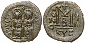 Byzantine Empire. Justin II, with Sophia, 565-578. (28.80mm, 14.13g, 12h). VF