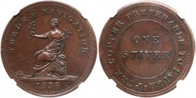 British Guiana. Stiver Token, 1838. NGC EF