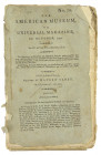 1792 Suggestions for an Incuse Coinage

Carey, Mathew [publisher]. THE AMERICAN MUSEUM, OR UNIVERSAL MAGAZINE. Volume XII, No. IV (Philadelphia, Oct...