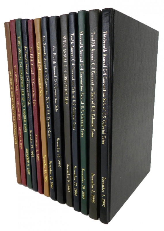 Set of Thirteen Hardcover C4 Auction Catalogues

Colonial Coin Collectors Club...