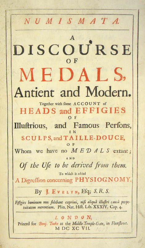 A Second Evelyn, with Interesting Annotations

Evelyn, John. NUMISMATA. A DISC...