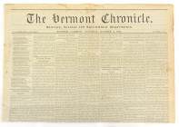 Coins of Vermont

THE VERMONT CHRONICLE. Vol. XLIII, No. 40 (Saturday, Oct. 2, 1869). Windsor, Vermont: Published by L.J. McIndoe. Large tabloid. 4 ...